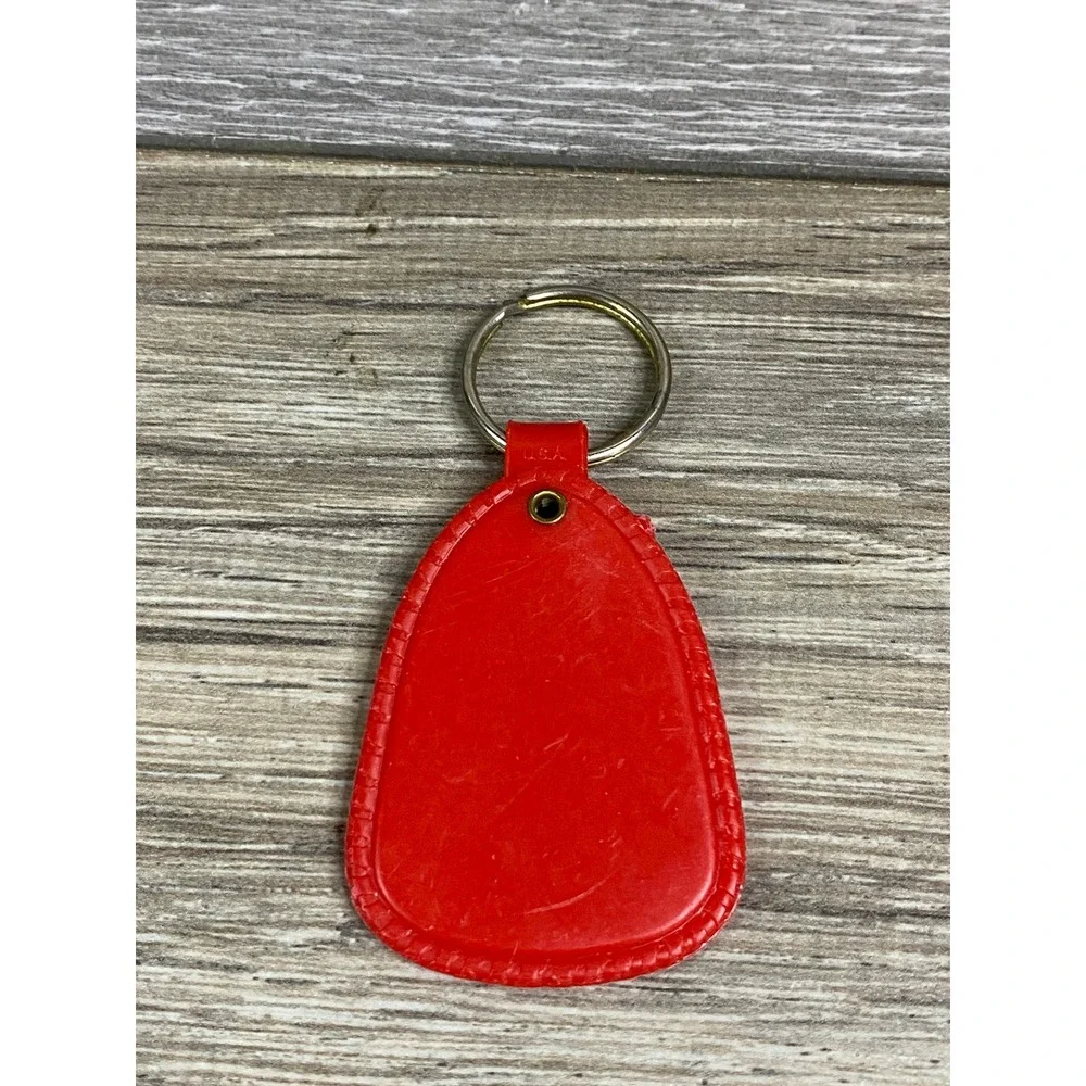 Vintage Texaco Keychain Caples Old Washington‎ Ohio Gas Station Red Plastic Fob